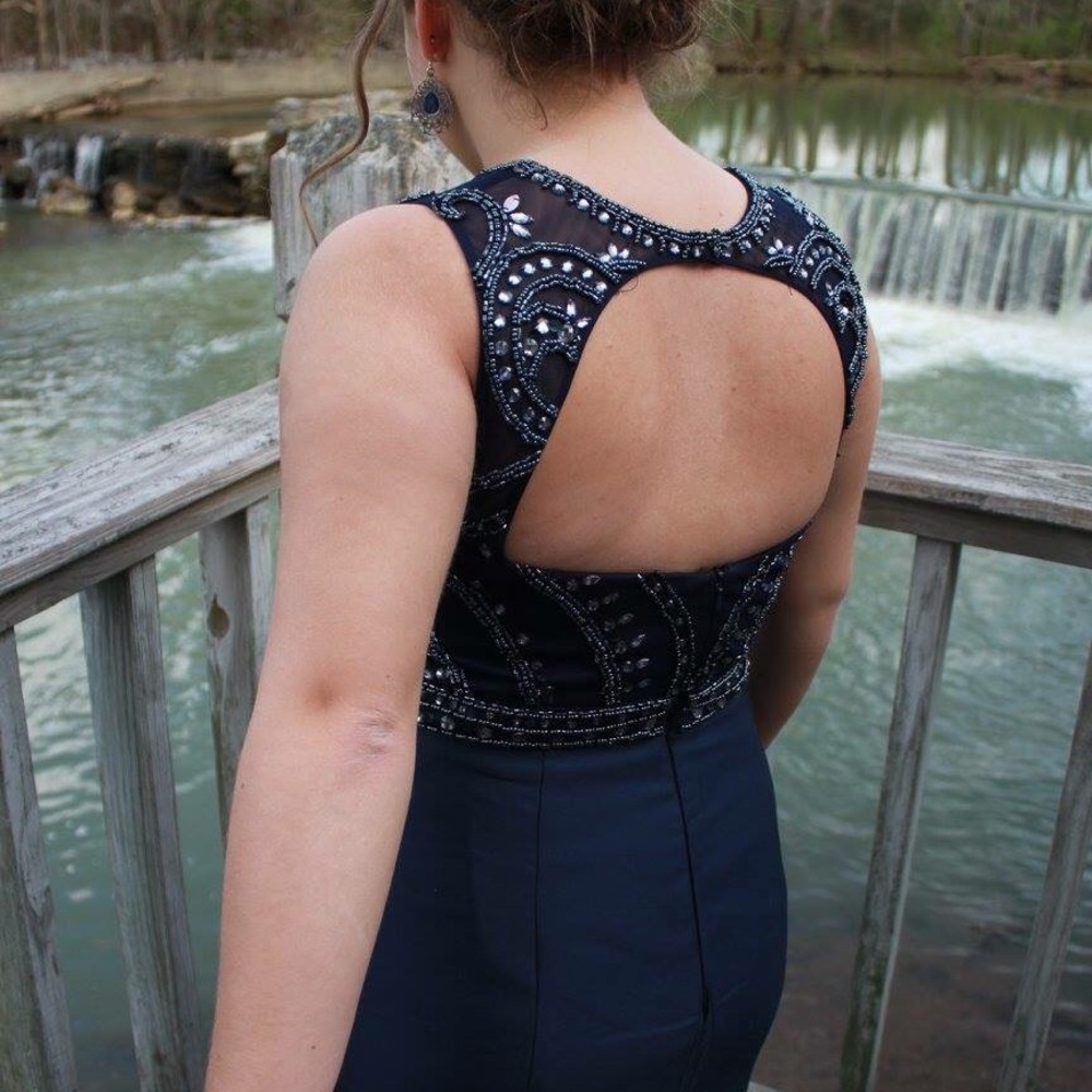Navy blue special occasion dress